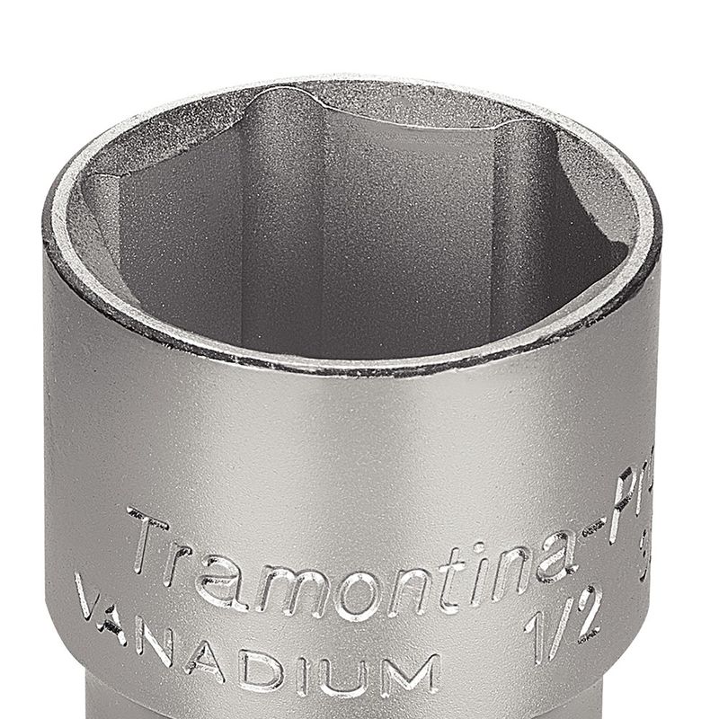 Soquete Sextavado em Aço Cromo Vanádio 32 mm - Encaixe 1/2'' - Tramontina Pro