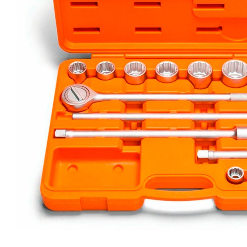 Maleta Com Soquetes Estriados e Acessórios 3/4'' - 14 Peças (44853/214) - Tramontina Pro