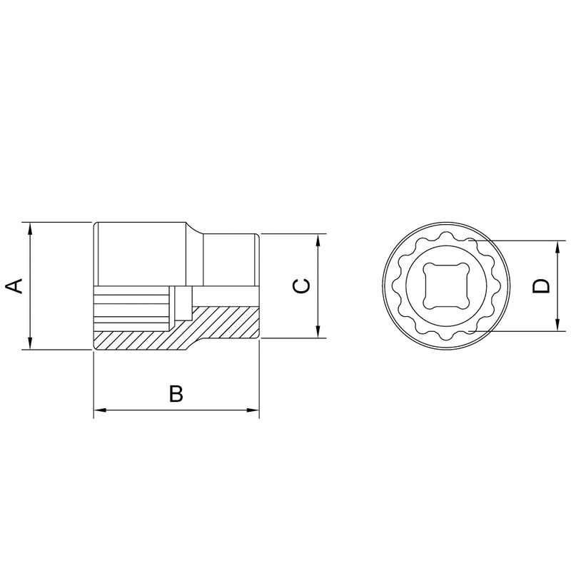 Soquete Estriado 1'' x 1.5/8'' (44912/003) - Tramontina Pro