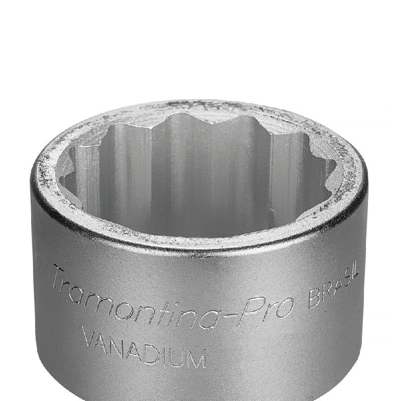 Soquete Estriado em Aço Cromo Vanádio 2.1/8'' - Encaixe 1'' Tramontina PRO