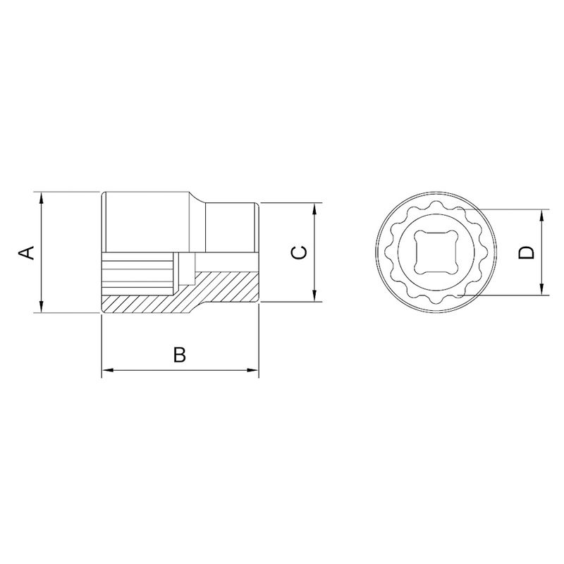 Soquete Estriado 1'' x 2.13/16'' (44912/018) - Tramontina Pro
