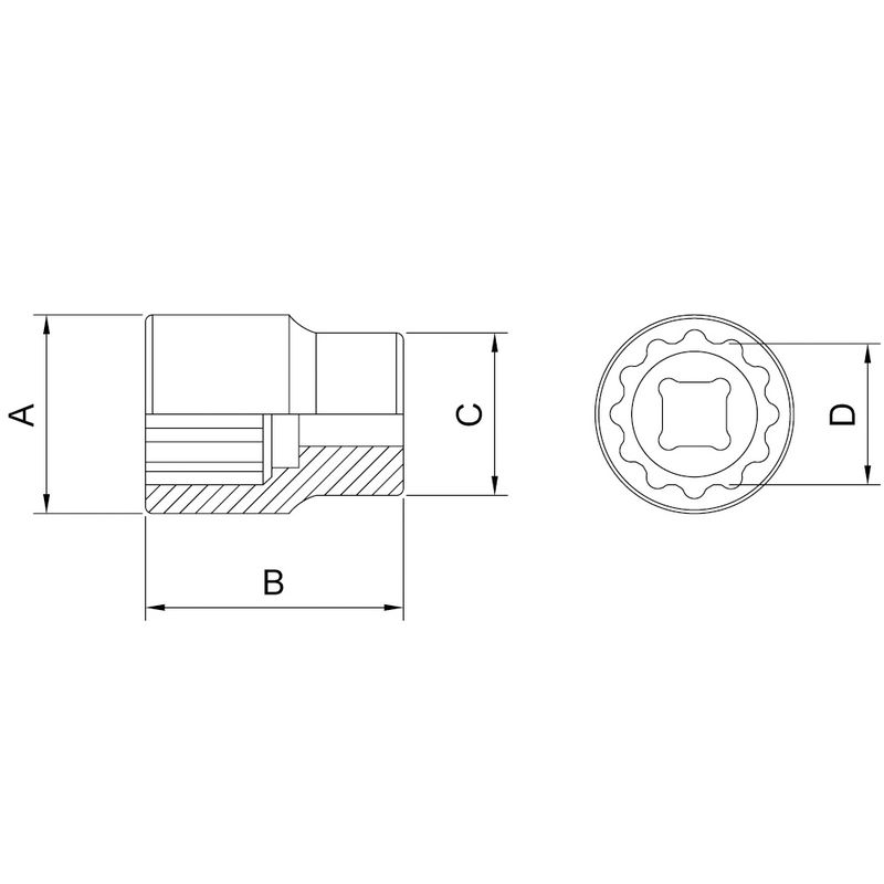 Soquete Estriado 1'' x 3.1/8'' (44912/021) - Tramontina Pro