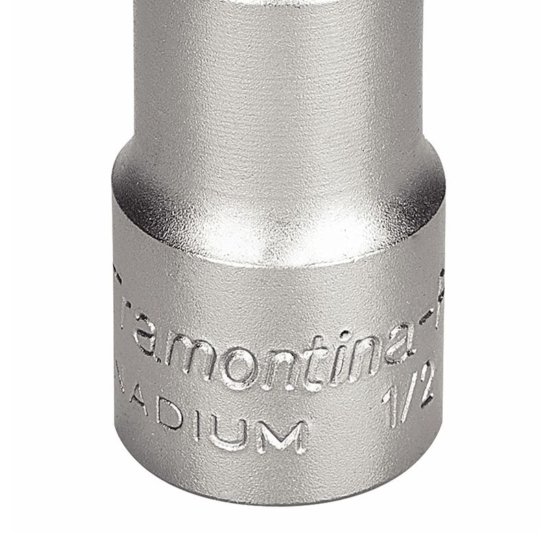 Soquete Sextavado em Aço Cromo Vanádio 1/2'' - Encaixe 1/2'' - Tramontina Pro