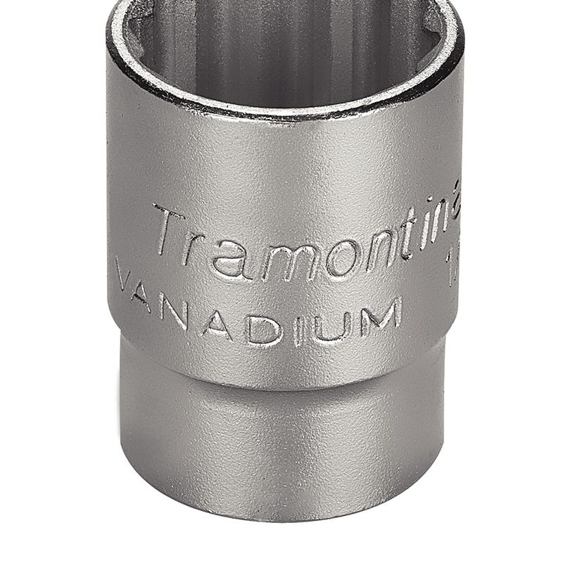 Soquete Estriado em Aço Cromo Vanádio 19 mm - Encaixe 1/2'' - Tramontina Pro