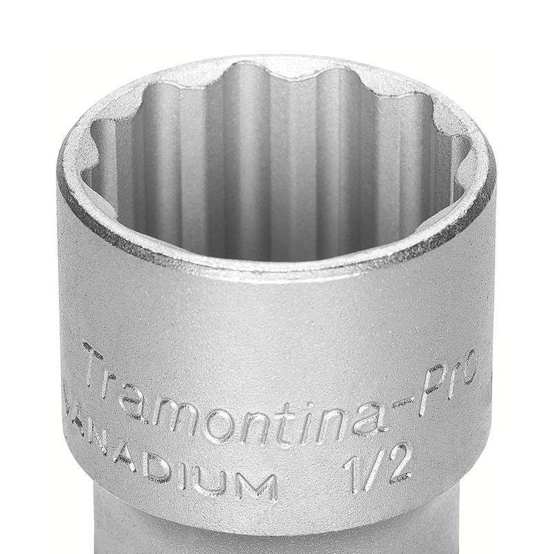 Soquete Estriado em Aço Cromo Vanádio 30 mm - Encaixe 1/2'' - Tramontina Pro