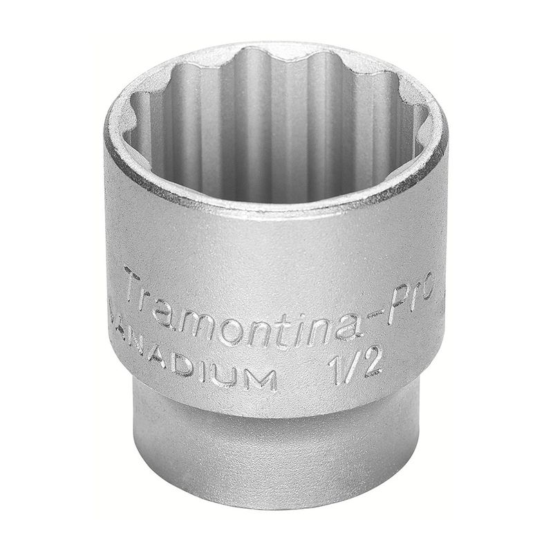 Soquete Estriado em Aço Cromo Vanádio 30 mm - Encaixe 1/2'' - Tramontina Pro