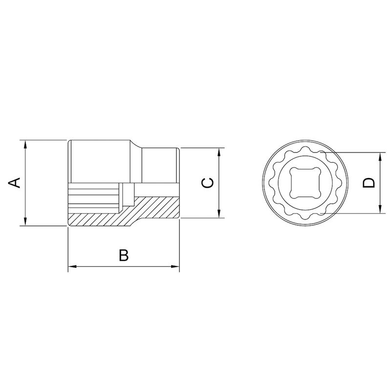 Soquete Estriado 1/2'' x 7/16'' (44834/103) - Tramontina Pro