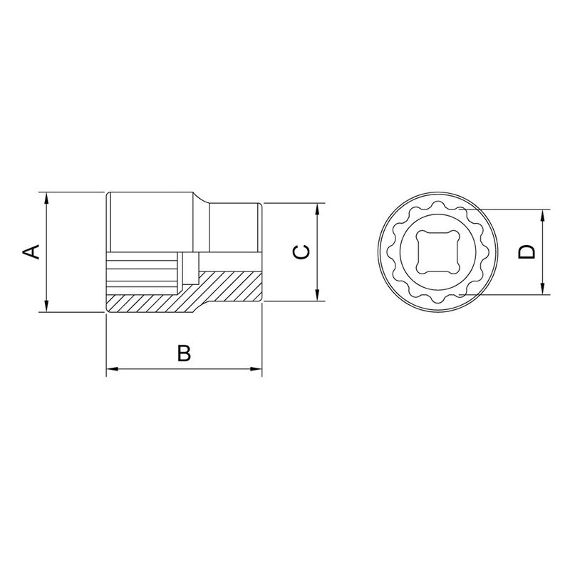 Soquete Estriado 15/16''X1/2'' (44834/111) - Tramontina Pro