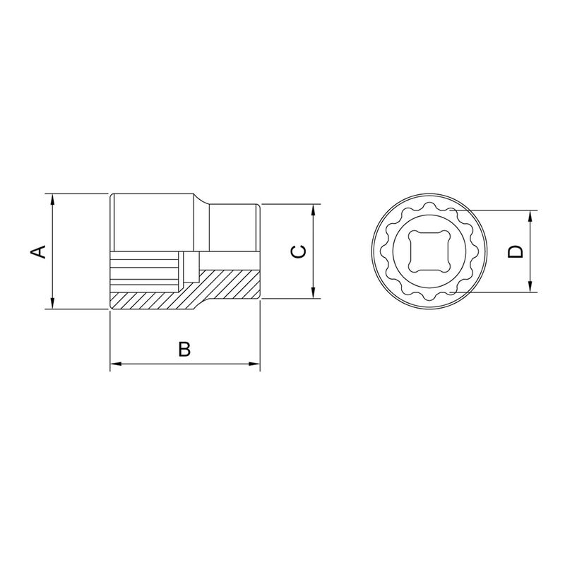 Soquete Estriado 3/4'' x 1'' (44854/103) - Tramontina Pro