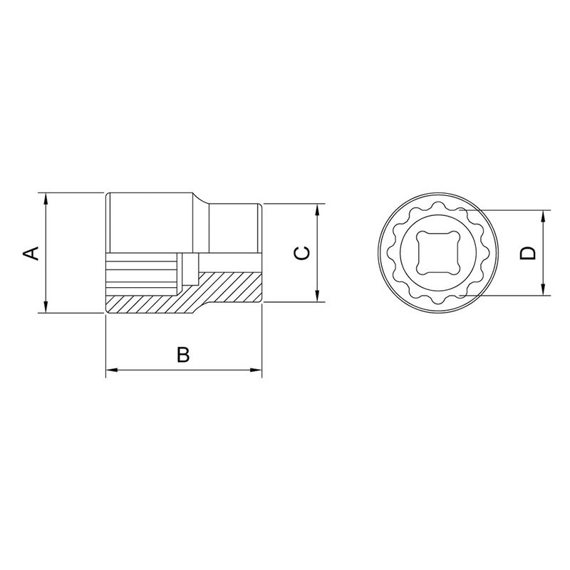 Soquete Estriado 3/4'' x 1.5/8'' (44854/111) - Tramontina Pro