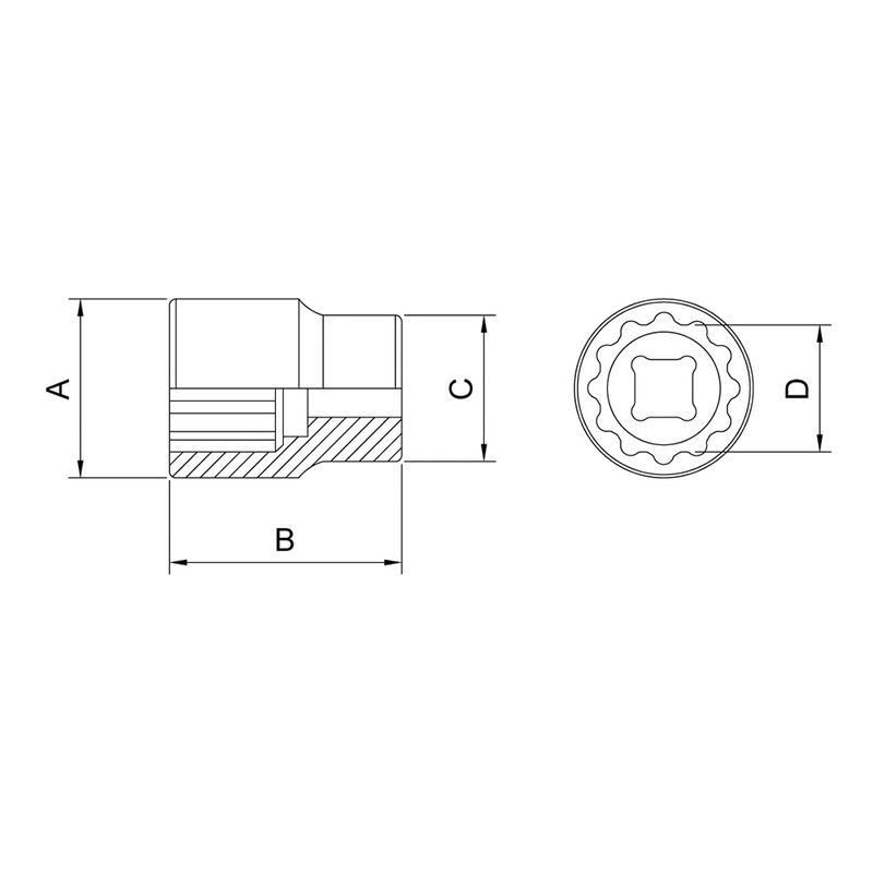 Soquete Estriado 3/4'' x 1.11/16'' (44854/112) - Tramontina Pro