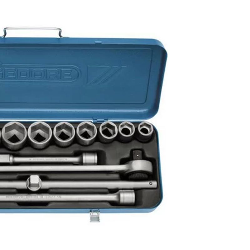 Jogo de Soquetes e Acessórios 3/4'' 22 à 50mm 14 Peças 017503 - Gedore