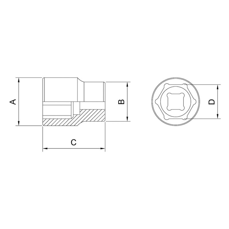 Soquete Sextavado 1/4'' x 8mm (44805/108) - Tramontina Pro