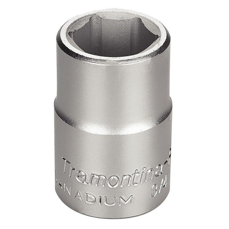 Soquete Sextavado em Aço Cromo Vanádio 21 mm - Encaixe 3/4'' - Tramontina Pro