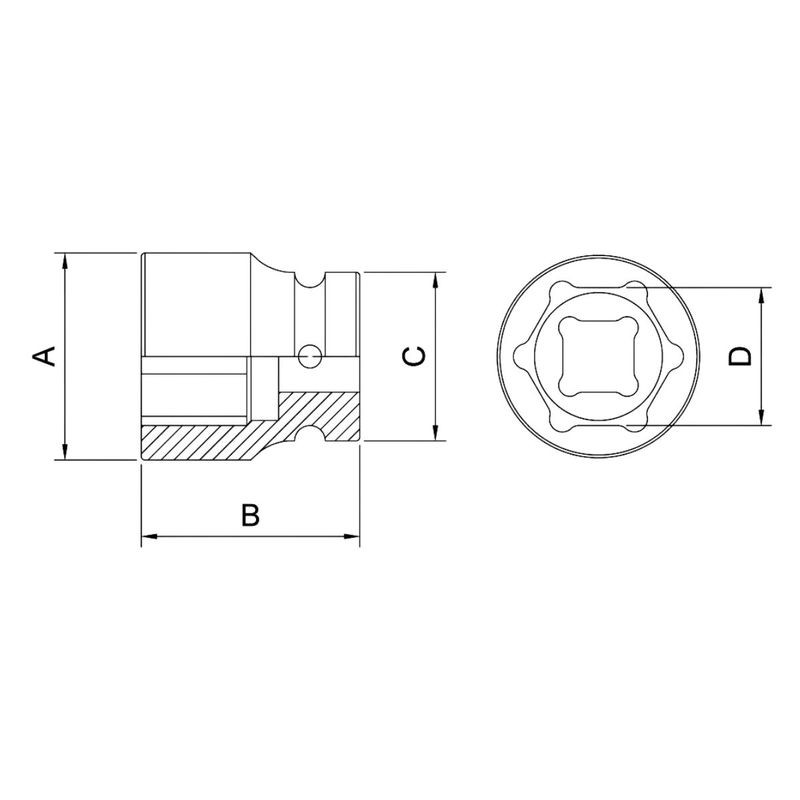 Soquete de Impacto Sextavado 3/4'' x 26mm (44890/126) - Tramontina Pro