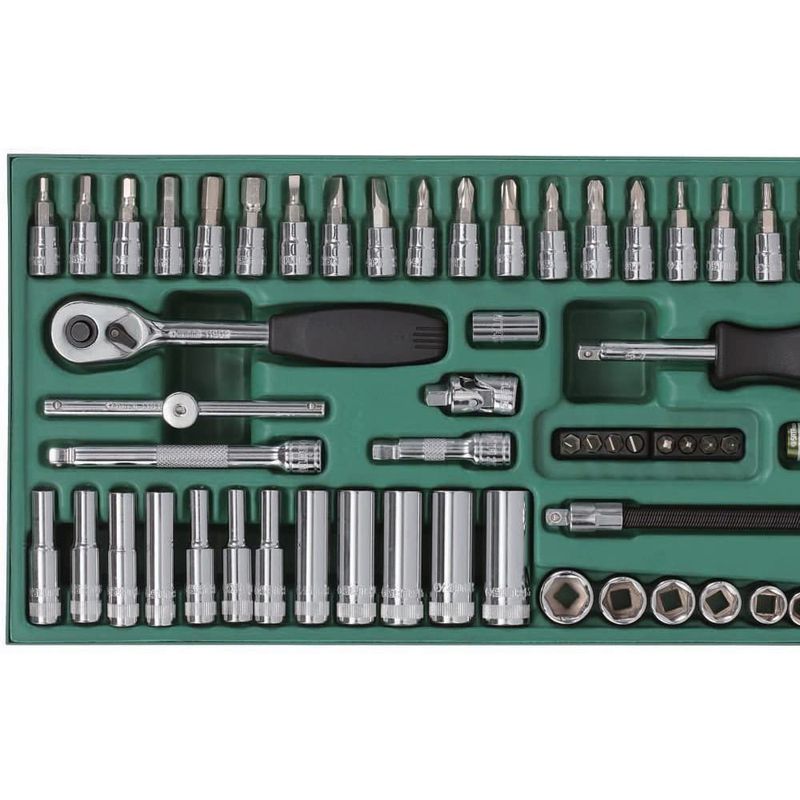 Jogo de Soquetes Sextavados 1/4'' 66 peças (3,5mm à 14mm) Sata