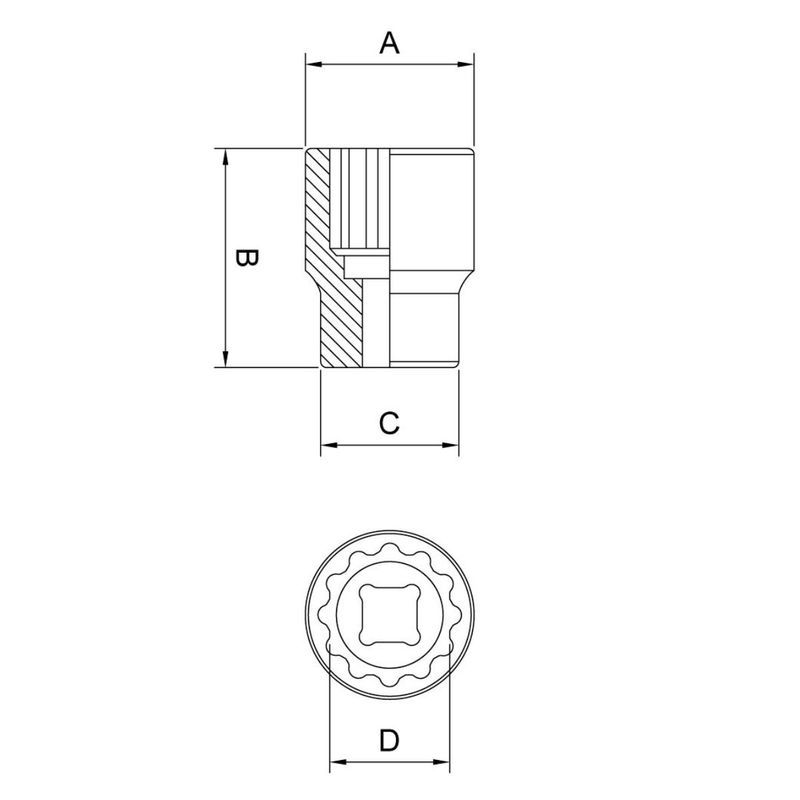 Soquete Estriado 3/8'' x 11/16'' (44819/103) - Tramontina Pro
