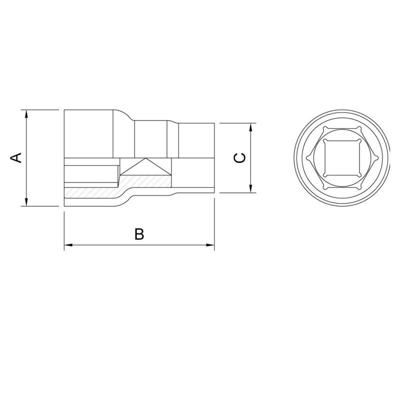 Soquete Sextavado Isolado 1/2'' x 16mm (44335/016) - Tramontina Pro