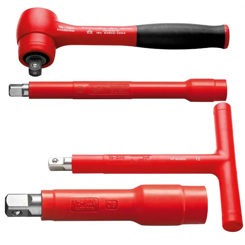 Maleta com Soquetes e Acessórios Isolados de 10 a 24mm IEC 60900 1/2'' 13 peças 44335/213 Tramontina PRO