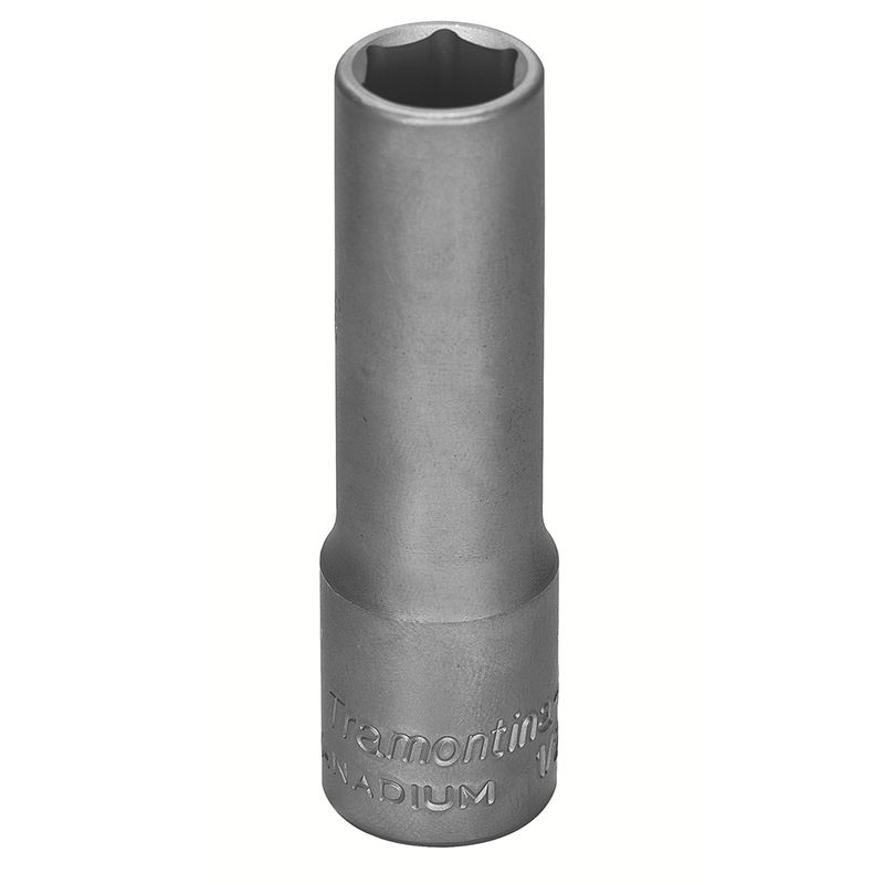 Soquete Sextavado Longo em Aço Cromo Vanádio 13 mm - Encaixe 1/2 - Tramontina Pro