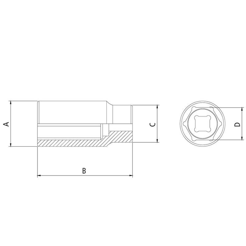 Soquete Sextavado Longo 1/2'' x 3/8'' (44803/101) - Tramontina Pro