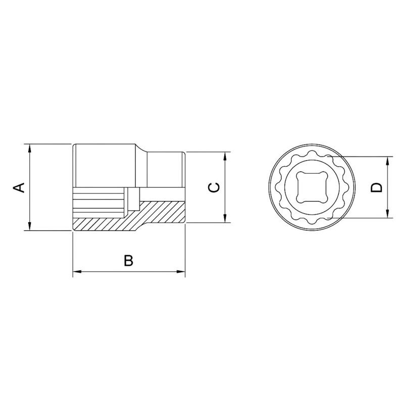 Soquete Estriado 3/4'' x 1.13/16'' (44854/117) - Tramontina Pro