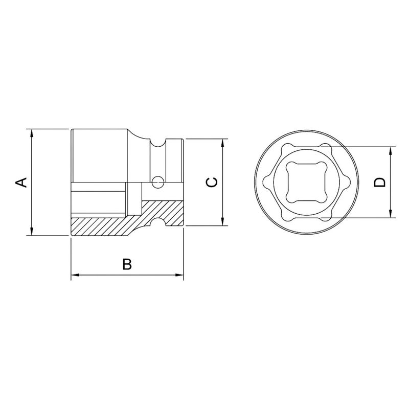Soquete de Impacto Sextavado 1/2'' x 1.3/16'' (44879/116) - Tramontina Pro