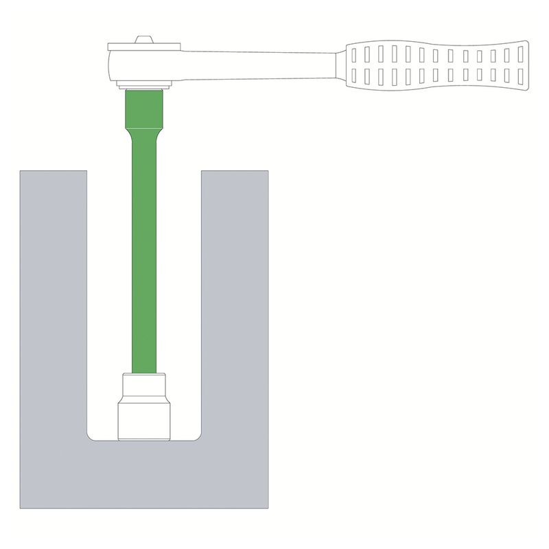 Extensão 8'' em Aço Cromo Vanádio - Encaixe 3/4'' Tramontina PRO