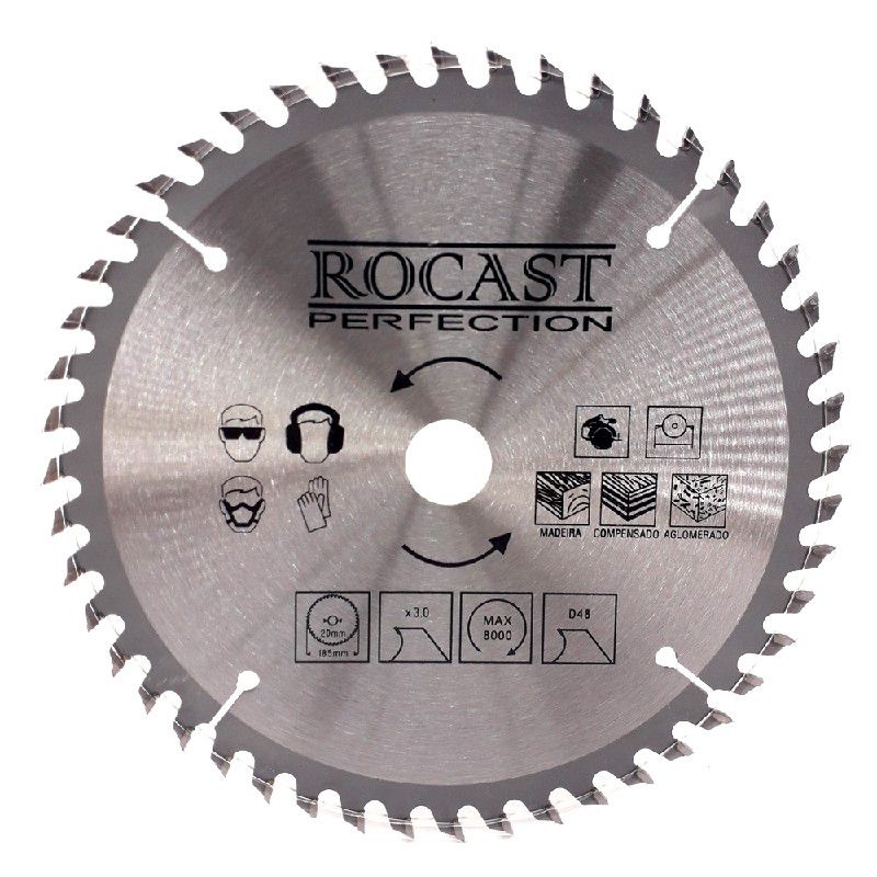 Serra Circular Com Pastilha MD Para Madeira 7.1/4'' x 48D (35,0003) - Rocast