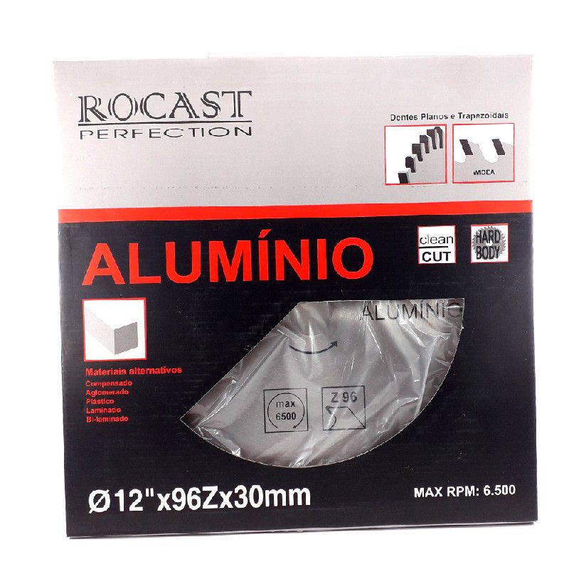 Serra Circular Pastilha Metal Duro Aluminio 300mm x 96 dentes 120,0002 ROCAST