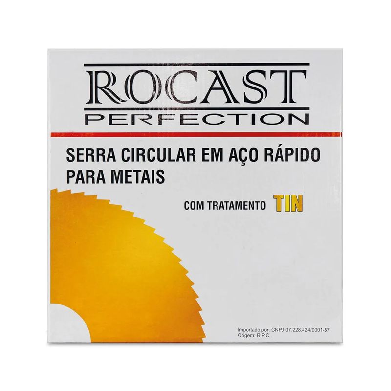 Serra Circular Tratamento em Titânio Aço Rápido 125 x 2,5mm - ROCAST