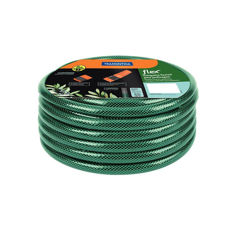 Mangueira Flex Para Jardim Com Engate 30m - Verde (79172/300) - Tramontina