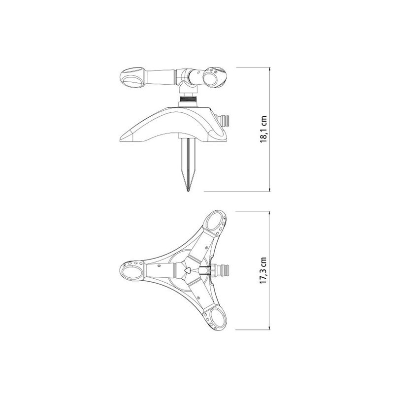Aspersor Circular Para Engate Rápido Com Base de Apoio (78529/400) - Tramontina