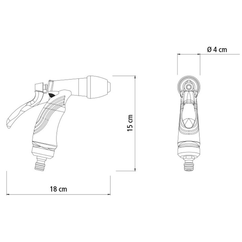 Hidropistola Para Engate Rápido Com Jato Controlável (78535/400) - Tramontina