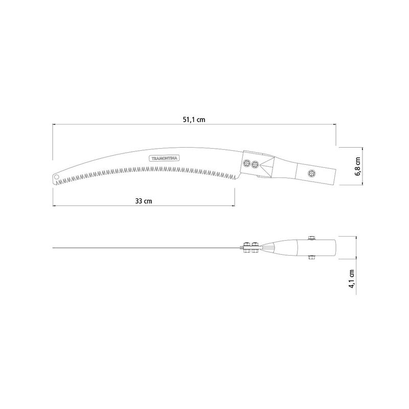 Serrote de Poda Profissional Com Empunhadura Metálica Sem Cabo 13'' (78382/701) - Tramontina