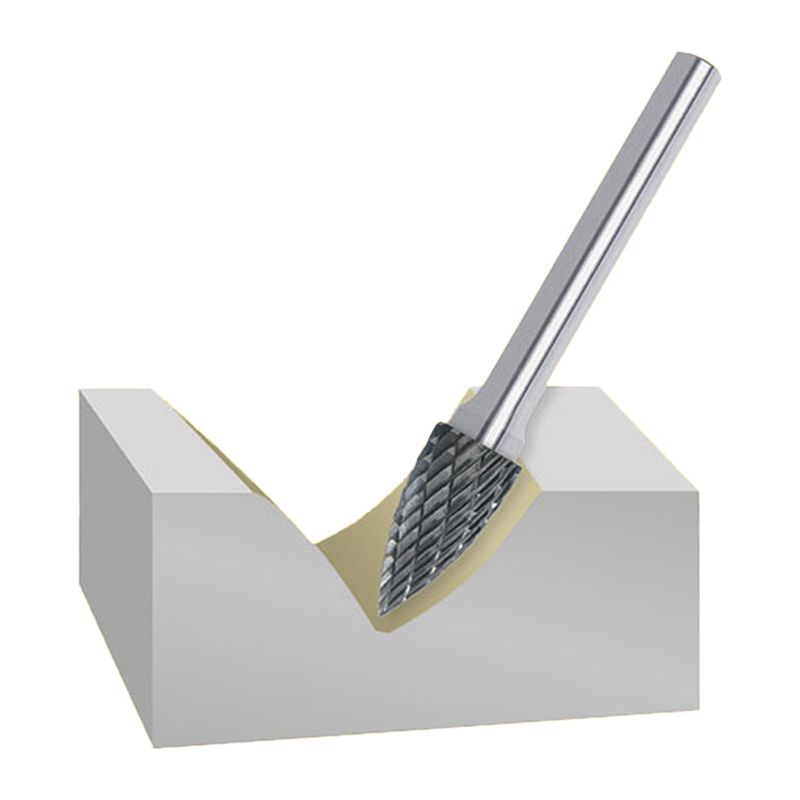 Lima Rotativa Árvore Pontiaguda em Metal Duro 12mm (45,0050) - Rocast