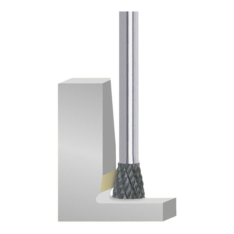 Lima Rotativa Cônica Invertida em Metal Duro 12mm (45,0030) - Rocast