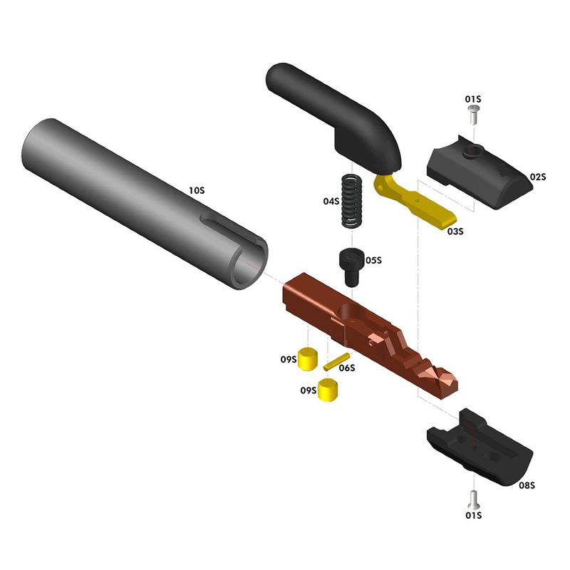 Porta Eletrodo 600A S-600 - 010359110 - Carbografite