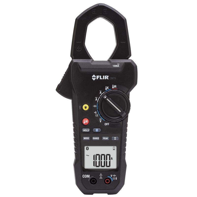 Alicate Amperímetro 1000A com Termômetro CM78 - Flir