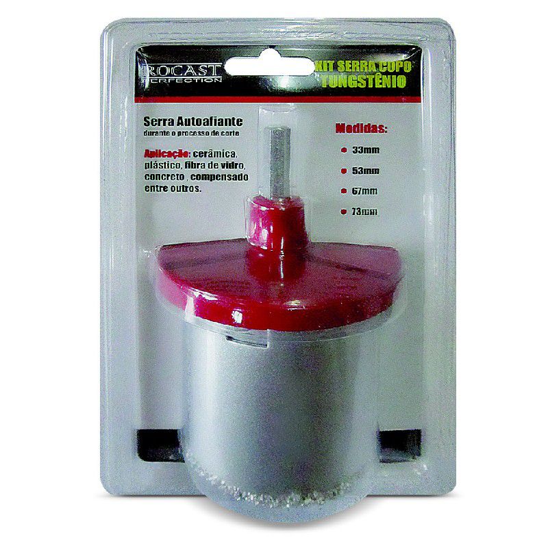 Kit Serra Copo Tungstênio 6 peças 33 a 73mm 97,0006 ROCAST