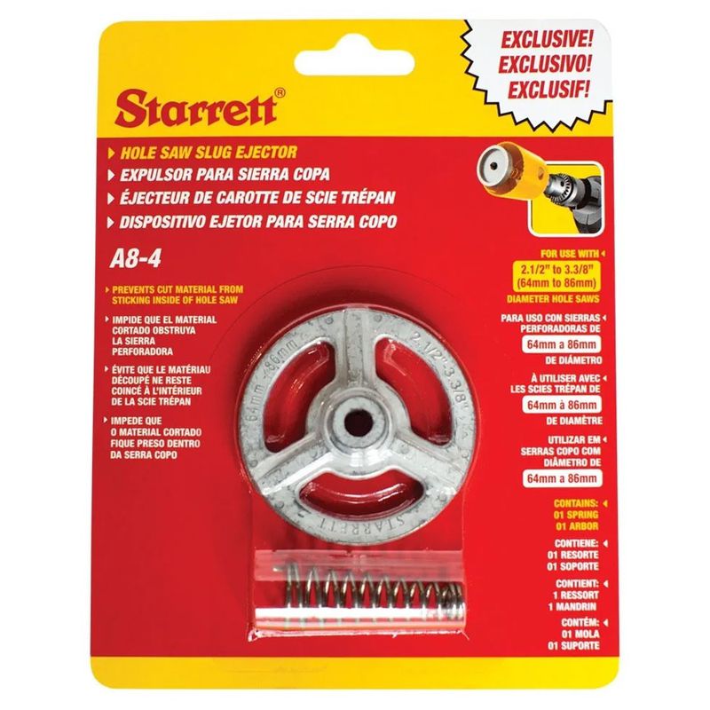 Dispositivo Ejetor Para Serra Copo de 64 á 86mm - 2.1/2'' á 3.3/8'' (KA8-4) - Starrett
