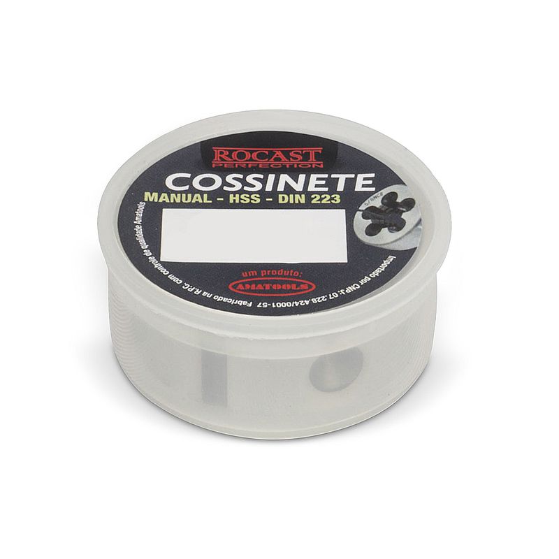 Cossinete Aço Rápido HSS Rosca Whitworth Grossa BSW Bitola3/16pol 13,0065 ROCAST