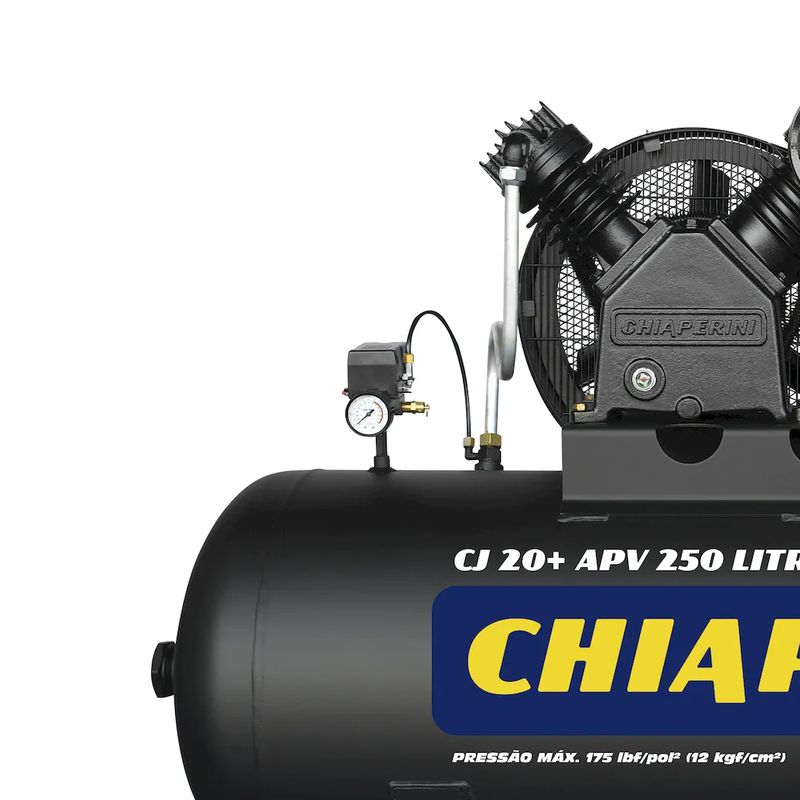 Compressor de ar Alta Pressão 20 Pcm 250 Litros (CJ 20+ APV 250l) – Chiaperini 