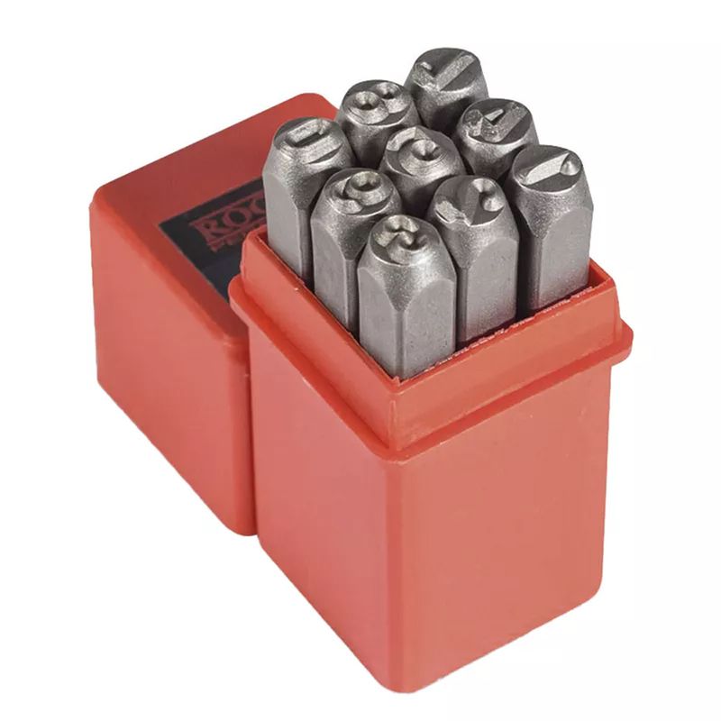 Jogo de Punção Numérico 6,00mm - 9 Peças (60,0007) - Rocast