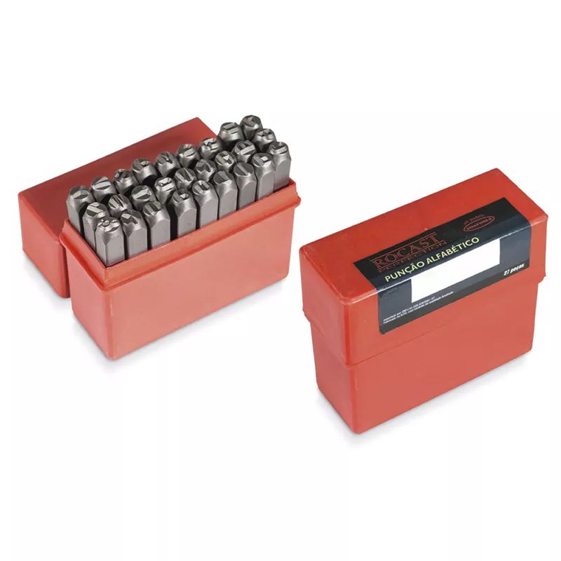 Jogo de Punção Alfabético 2,00mm - 27 Peças (60,0012) - Rocast