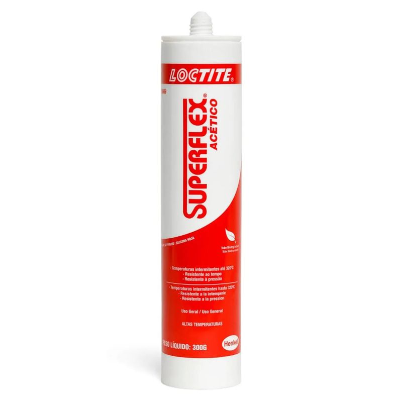Silicone Acético Superflex Vermelho 300g (596) - Loctite