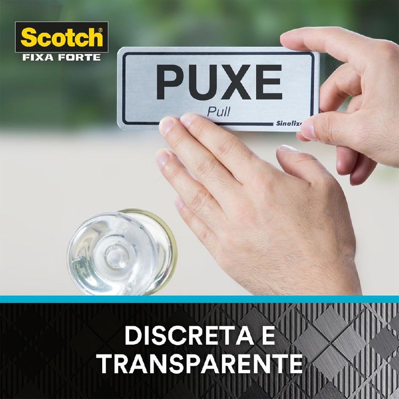 Fita Dupla Face Scotch Fixa Forte Transparente 19mm x 2m (CM0134-HM) - 3M