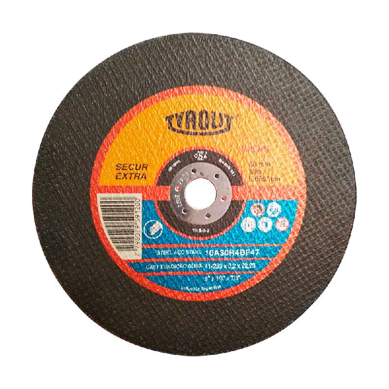Disco de Corte 2 Telas 9'' x 1/8'' x 7/8'' - 10A30R4B47 - 565177 - TYROLIT