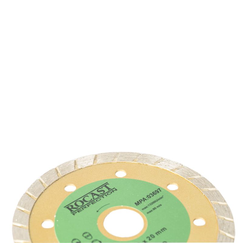 Disco Diamantado Turbo Corte Seco Uso Geral 110 X 20mm 34,0001 ROCAST