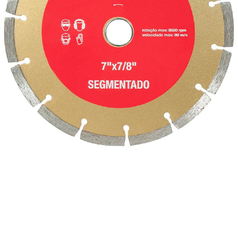Disco Diamantado Grandes Diâmetros Uso Geral 7 x 7/8pol 34,0004 ROCAST